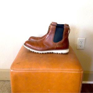 Tan Men’s Size 12 Slip on Leather Timberland Ankle Boots